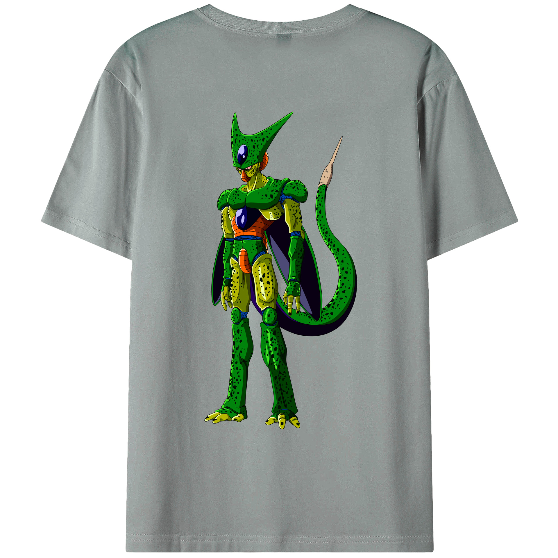（画像用） ドラゴンボール セル DRAGON BALL Cell 綿100％ メンズ半袖Tシャツ（バックプリント） 通気性